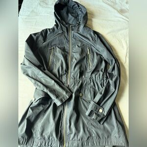 Michael Kors Hooded Utility rain Jacket Black
